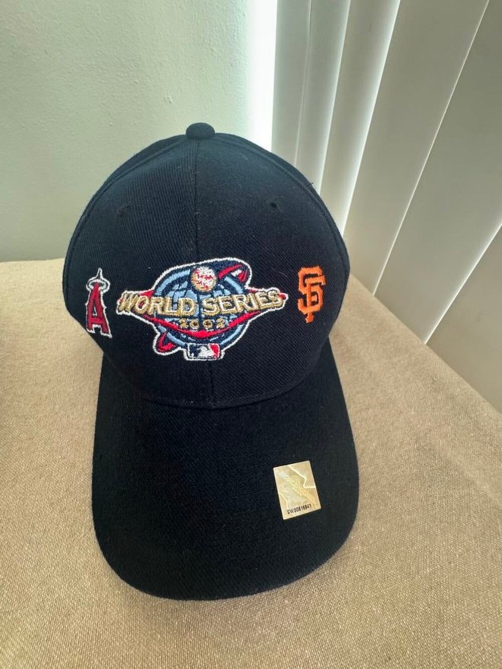 2002 World Series Anaheim Angels San Francisco Giants Strapback Hat MLB